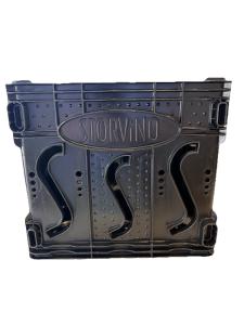 Stackable 6-Bottle Wine Storage Crate in Black