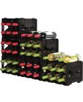 Stackable 6-Bottle Wine Storage Crate in Black