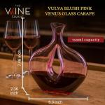 Blush Pink Venus Glass Carafe Decanter