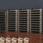 Stackable Wooden Wine Rack for 60 Bottles