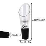 Black Wine Aerator Pourer Set - 4 Pieces