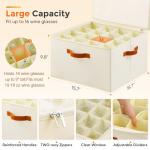 Foyego Stackable Wine Glass Storage Box, 2 Pack