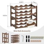 16-Bottle Countertop Wine Rack for Space-Saving Storage