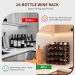 16-Bottle Countertop Wine Rack for Space-Saving Storage
