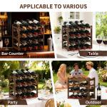 16-Bottle Countertop Wine Rack for Space-Saving Storage