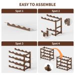 16-Bottle Countertop Wine Rack for Space-Saving Storage