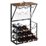 Countertop Wood Wine Rack for 12 Bottles