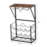 Countertop Wood Wine Rack for 12 Bottles