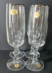 Schott Zwiesel Set of 4 Platinum Rim Champagne Flutes