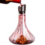 Hand-Blown Crystal Wine Decanter with Aerator
