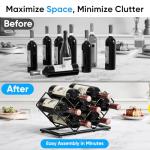 POKIPO Metal Wine Rack – Holds 7 Bottles