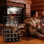 Countertop Wood Wine Rack for 12 Bottles