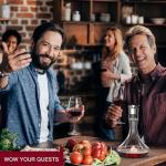 Hand-Blown Crystal Wine Decanter with Aerator