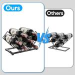 POKIPO Metal Wine Rack – Holds 7 Bottles