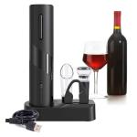 Electric Rechargeable Wine Opener with Foil Cutter