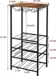 Rustic Freestanding Wine Rack with Storage