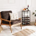 Rustic Freestanding Wine Rack with Storage