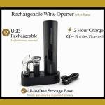 Electric Wine Opener Gift Set with Glass