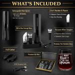 Electric Wine Opener Gift Set with Glass