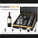 Electric Wine Opener Gift Set with Glass