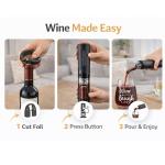 Electric Wine Opener Gift Set with Glass