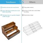 3-Tier Wooden Liquor Bottle Display Shelf