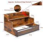 3-Tier Wooden Liquor Bottle Display Shelf