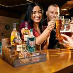 3-Tier Wooden Liquor Bottle Display Shelf