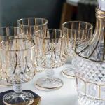 Golden Plated Whiskey Decanter Set with Glasses