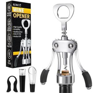 KORCCI Wine Opener Set with Corkscrew and Accessories