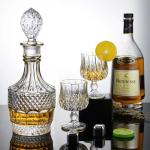 Golden Plated Whiskey Decanter Set with Glasses