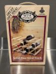 12-Bottle Wooden Wine Rack - Natural Pine