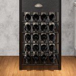 Stylish Freestanding Wine Rack with Storage Drawer