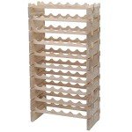 Stackable Wooden Wine Rack for 60 Bottles