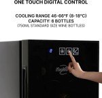 6-Bottle Thermoelectric Wine Cooler - Black