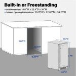 15” Freestanding Wine Cooler for 33 Bottles