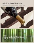 42-Bottle Bamboo Wine Rack with Tabletop Storage
