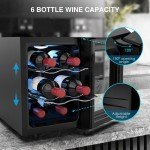6-Bottle Mini Freestanding Wine Cooler