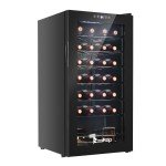 28-Bottle Wine Cooler with Digital Glass Door