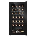 28-Bottle Wine Cooler with Digital Glass Door