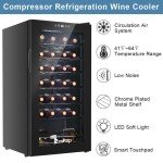 28-Bottle Wine Cooler with Digital Glass Door
