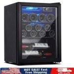 Freestanding Wine Cooler with Triple Pane Glass