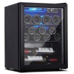 Freestanding Wine Cooler with Triple Pane Glass