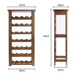 7-Tier Wooden Wine Rack for 28 Bottles