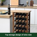 7-Tier Wooden Wine Rack for 28 Bottles