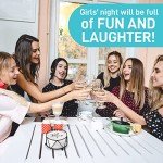 Funny Wine Coaster Set with Holder - 6 Pieces