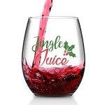 Jingle Juice Stemless Wine Glasses - Set of 2