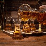 Chess-Themed Decanter Set with Shot Glasses