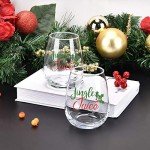 Jingle Juice Stemless Wine Glasses - Set of 2