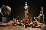 Chess-Themed Decanter Set with Shot Glasses